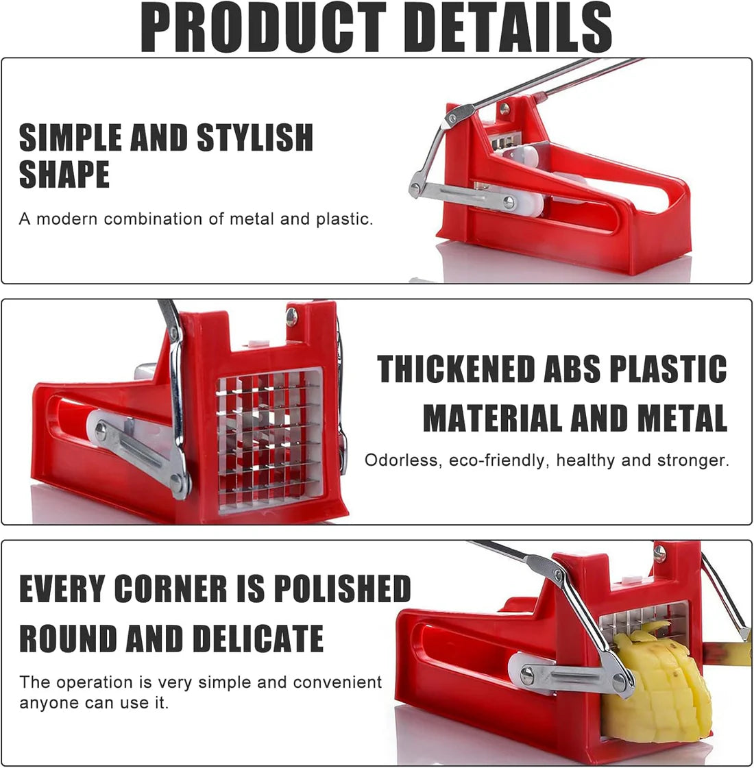 CrispyCut   Quick & Easy French Fry Cutter for Perfect Chips