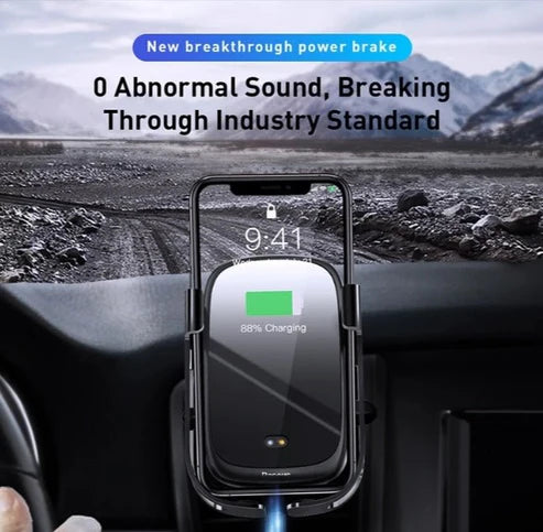 AutoGrip &  Smart Car Mount with Wireless Charging & Infrared Sensor