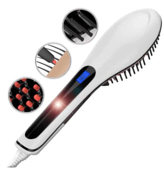 GlamGlow & Electric Hair Straightening Comb for Effortless Styling