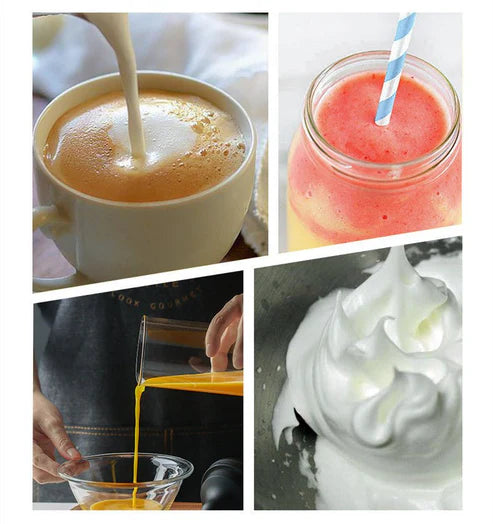 Electric Milk Frother & Beverage Mixer for Barista-Style Drink