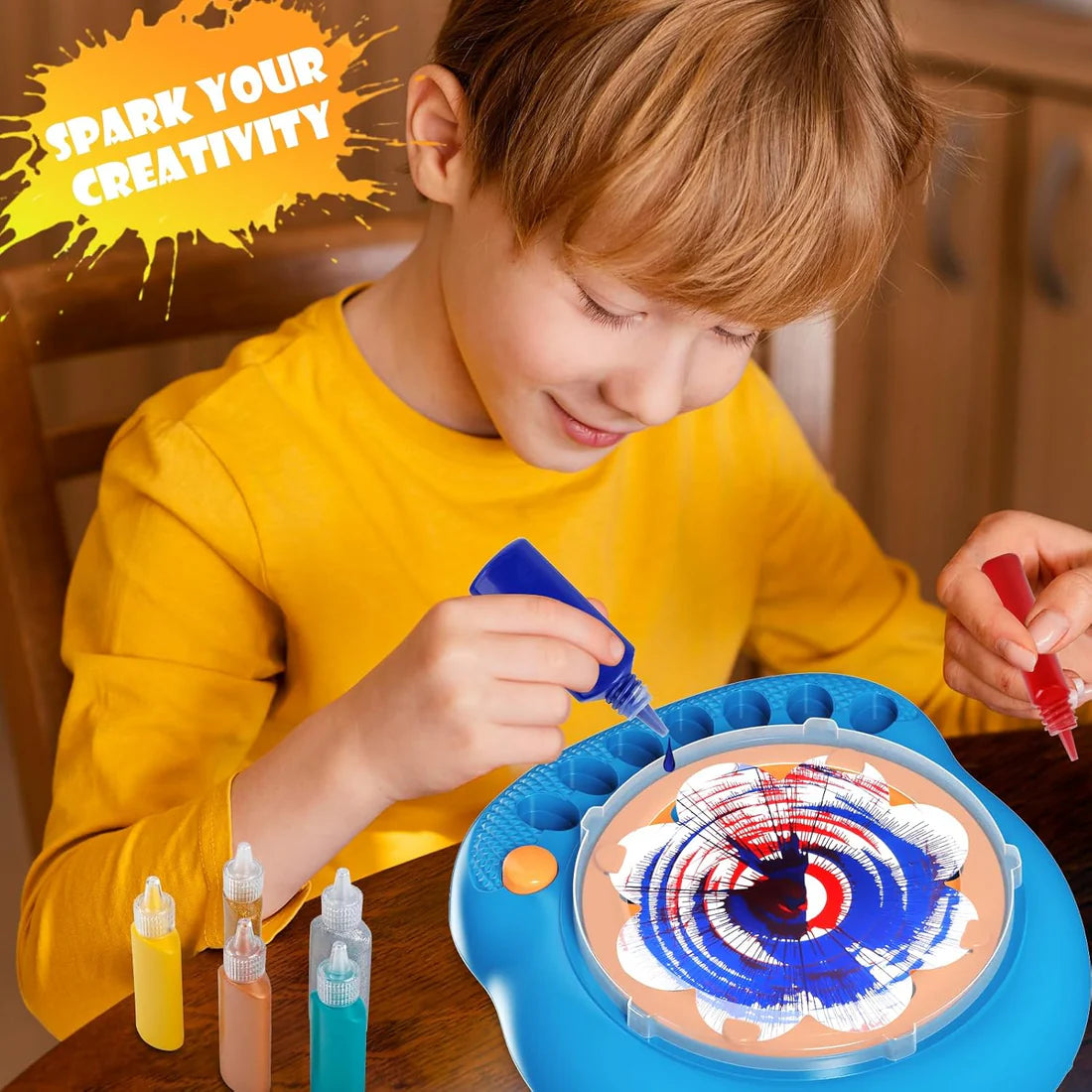 SpinSplash   Magical Spin Art Machine for Creative Fun